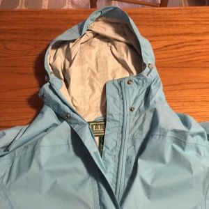 LL Bean Rain Coat. Light blue.